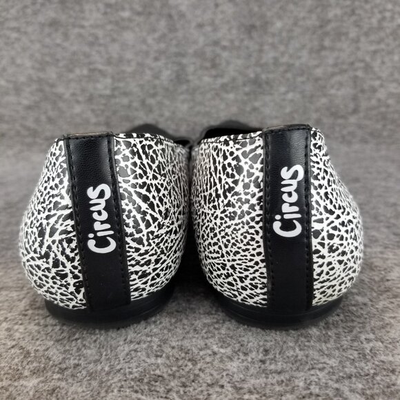 ✅Circus By Sam Edelman Ellissa Ballet Flats Women's 10M Black & White Pattern - Picture 9 of 12
